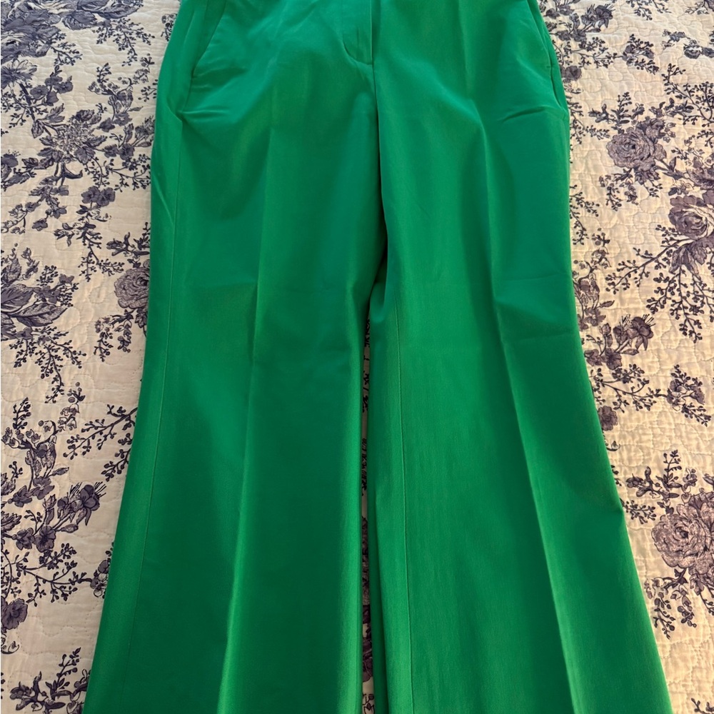 J. Crew Vibrant Green Wide Leg Pants
